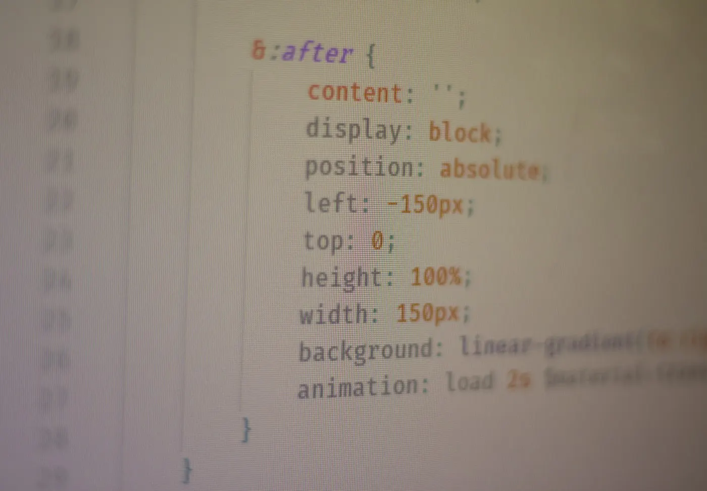 Lines of source code displayed on a monitor