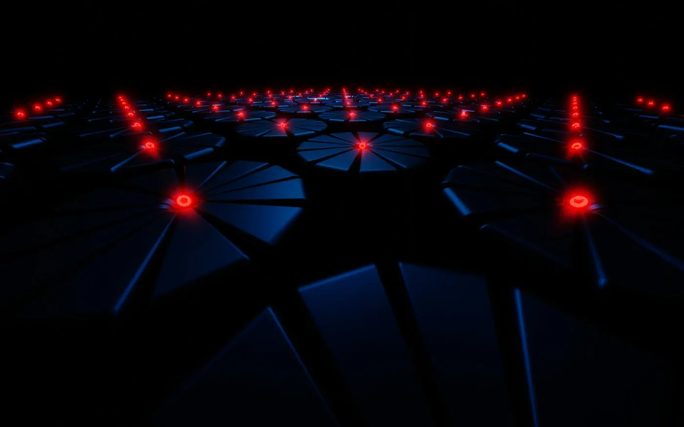 Abstract illustration of glowing interconnected network nodes