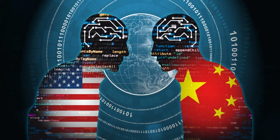 OpenRouter platform traffic share chart showing Chinese AI providers at 45% versus US providers in mid-2026