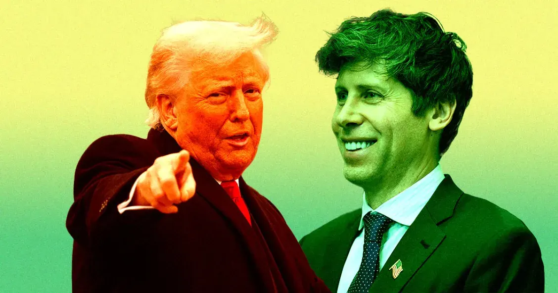 Sam Altman meeting with President Trump at the G7 summit, June 2026.
