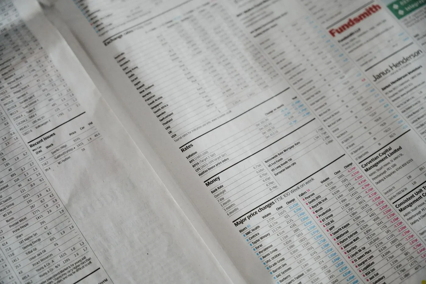 A closeup of stacked financial documents and papers