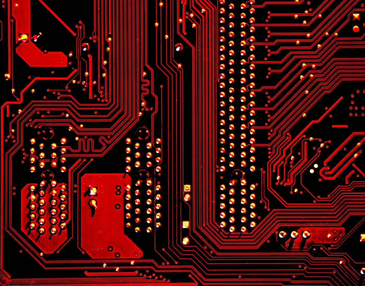 Macro view of a processor chip mounted on a circuit board