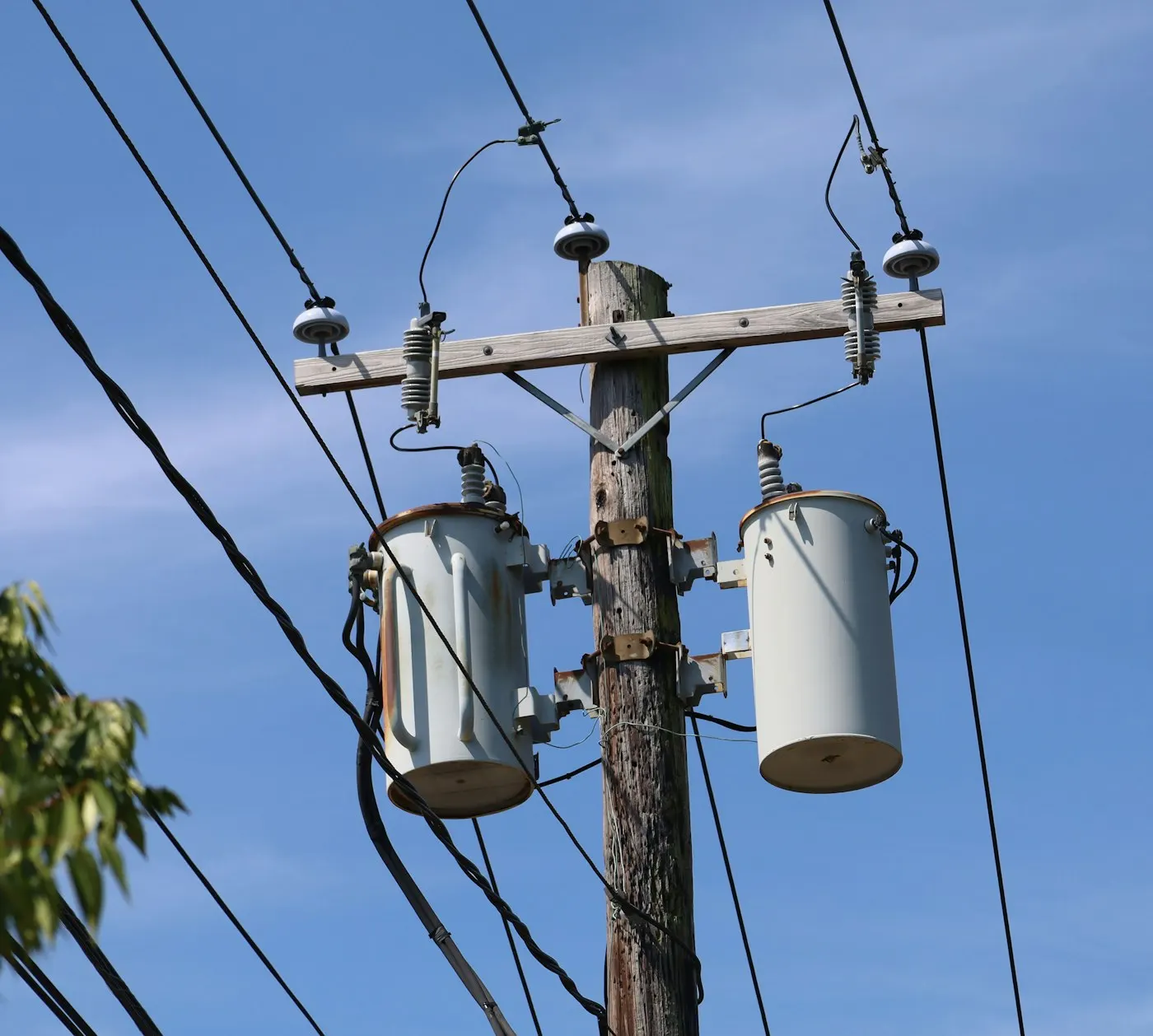 High voltage electrical substation equipment outdoors