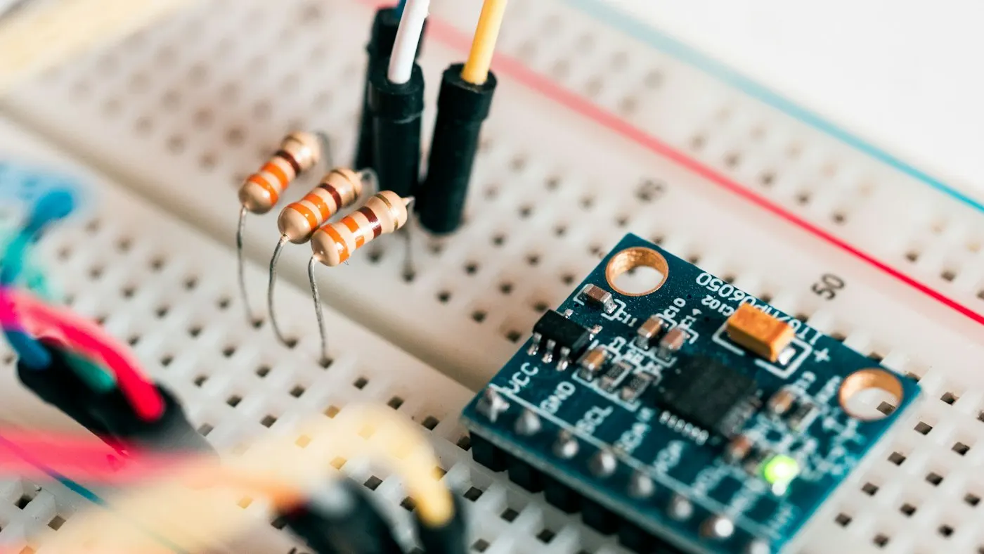 Digital padlock icon glowing on a circuit board