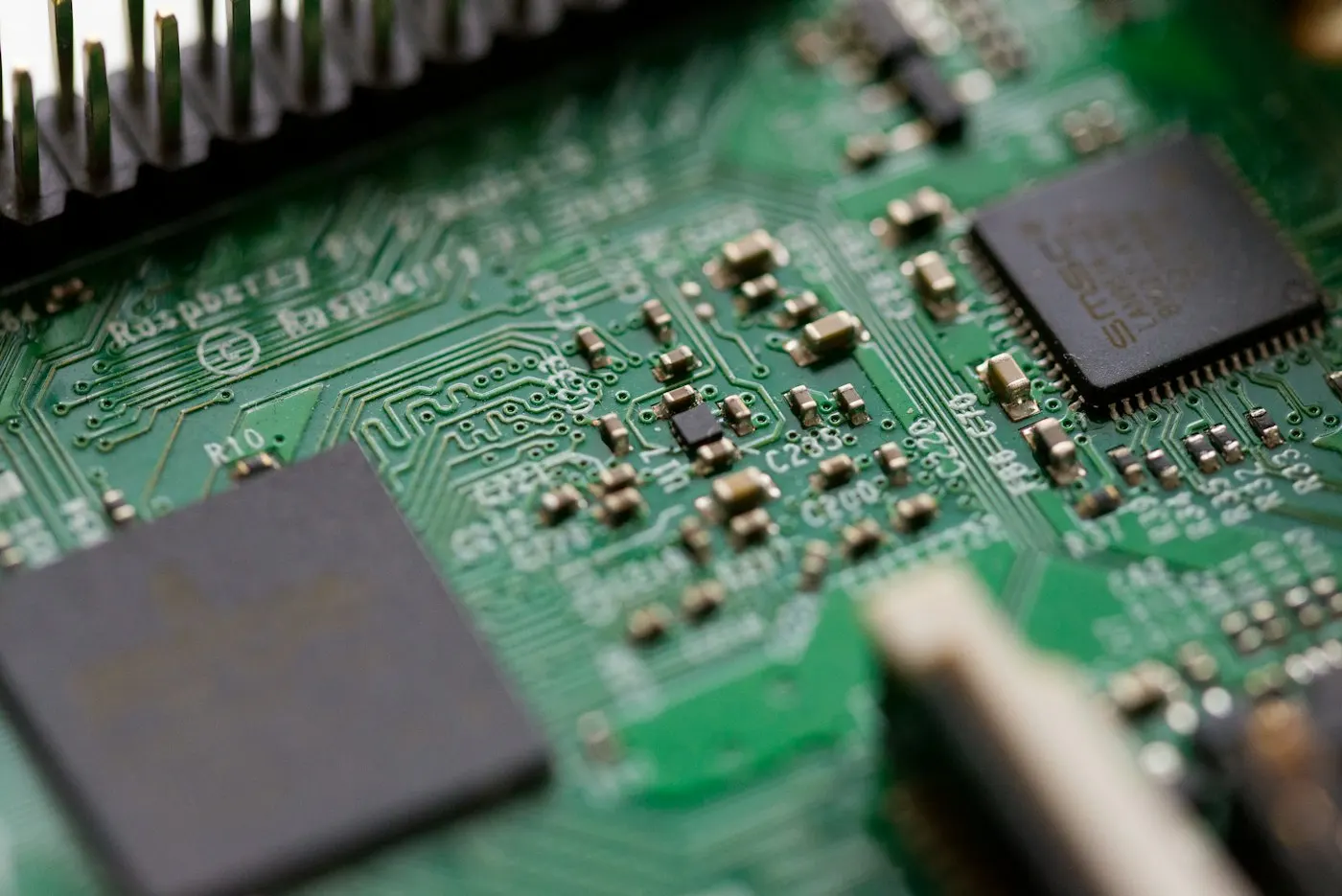 Close-up of a computer processor circuit board