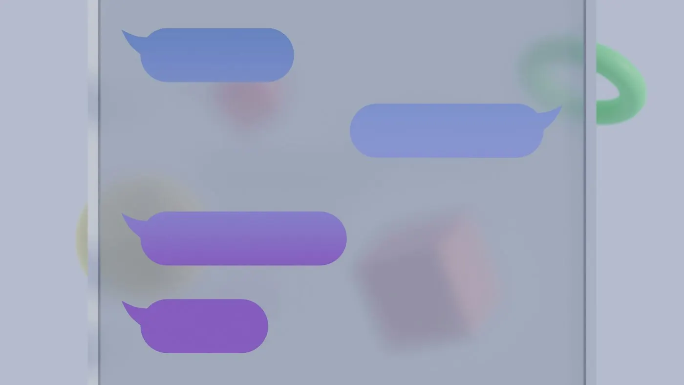 Person using a chat assistant app on a smartphone