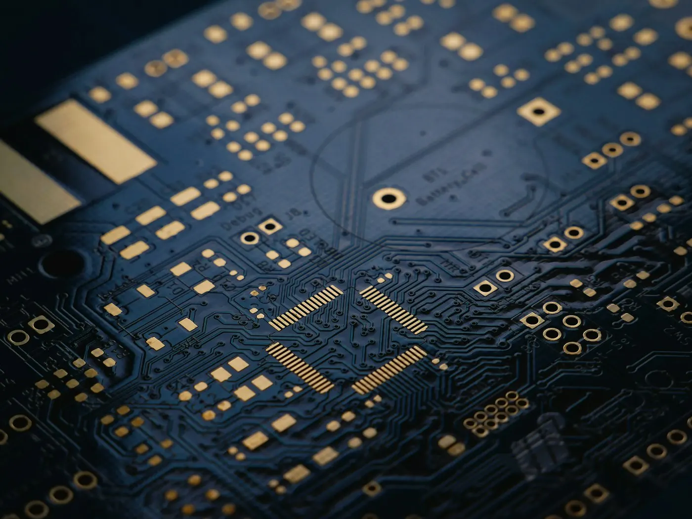 Macro shot of a computer circuit board