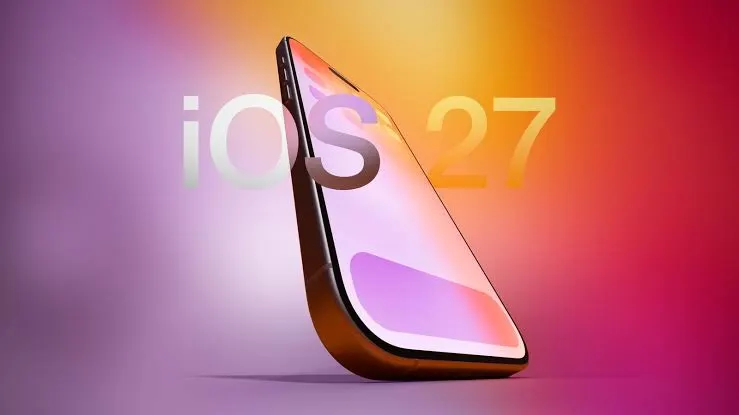 An iPhone displaying the iOS 27 interface with the new Siri AI feature.
