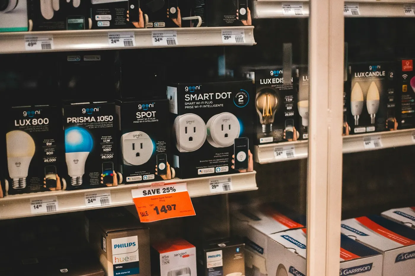 A price tag displayed in an electronics store