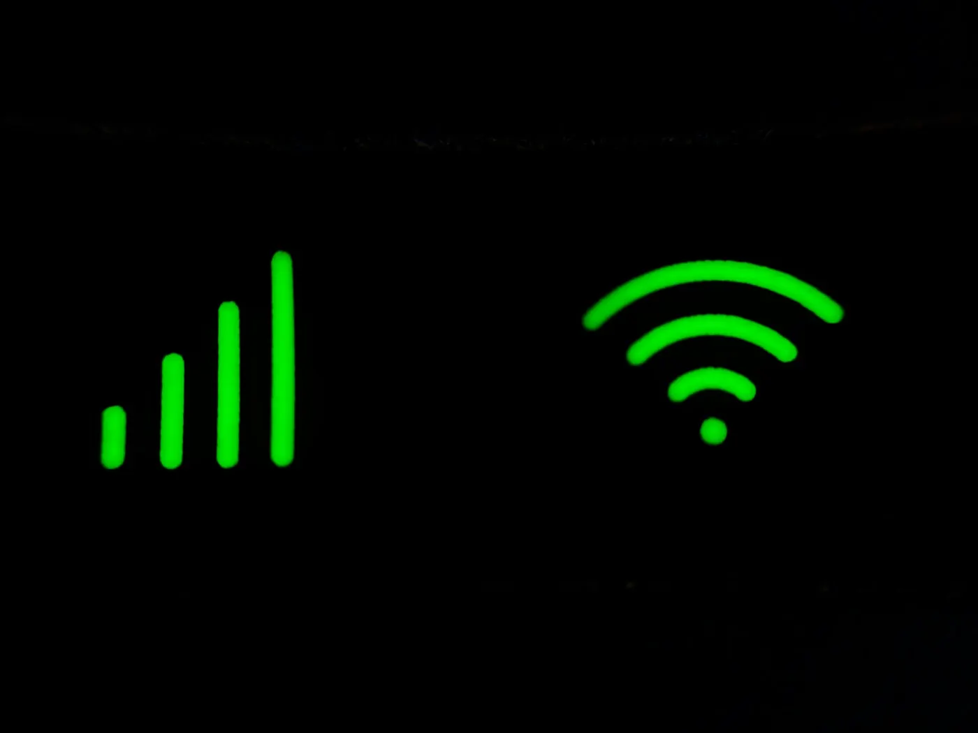 Smartphone showing a network connection
